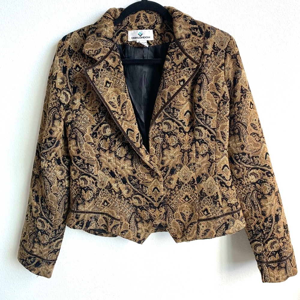 Vintage gold and black blazer
